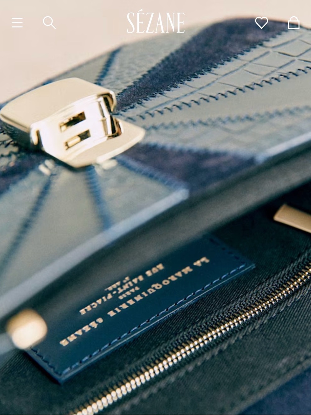 Sezane Mini Milo - Navy Patchwork - Picture 3 of 6